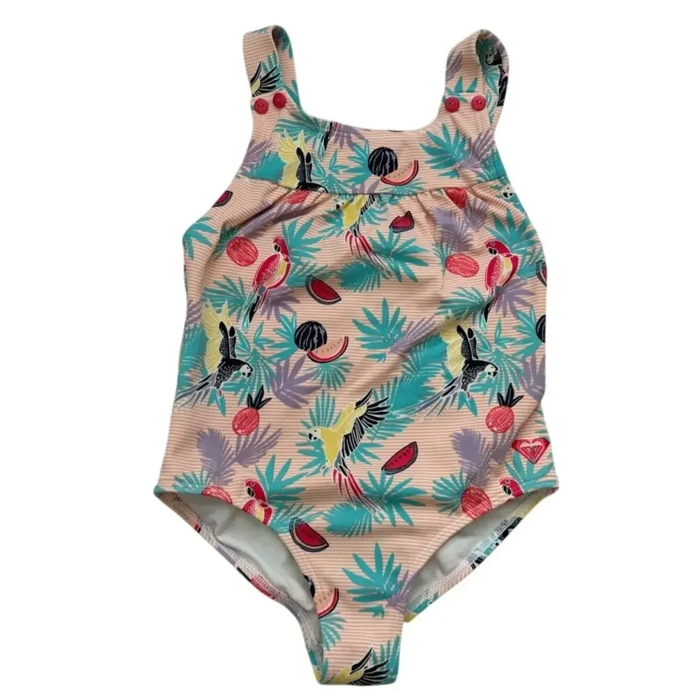 Girls Roxy Tropical One Piece Swimsuit Size 5